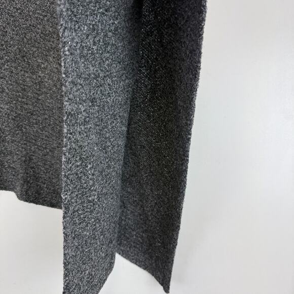 Carbon2Cobalt Womens Merino Wool Blend Poncho Sweater Gray - One Size - Picture 3 of 5